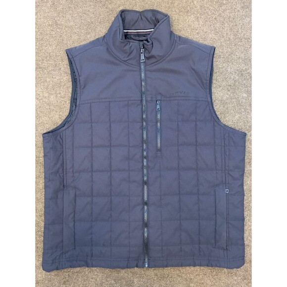 Orvis Vest Mens L Quilted Nylon High-Neck Zip Pockets Outdoor Camp Hike Trail - Picture 1 of 8